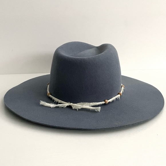 Wyeth Sonny Hat Nuage Bleu Blue Slate Wool Beaded OS anthropologie free people main image 15